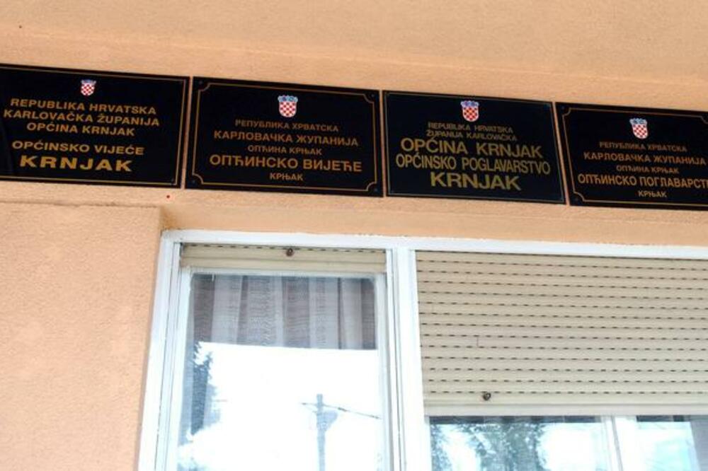 ćirilična tabla u Krnjaku, Foto: Beta