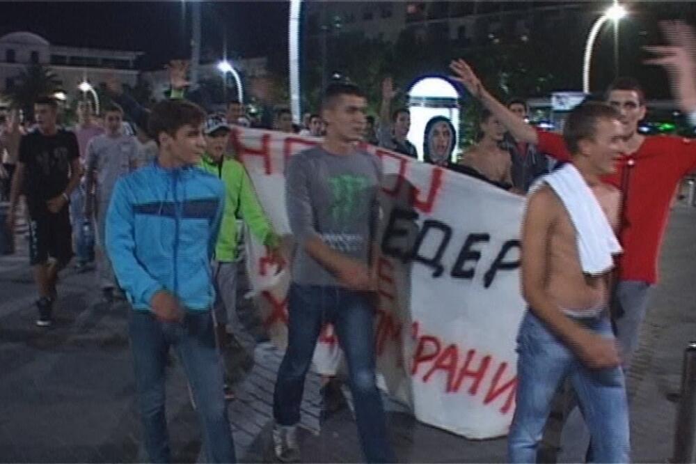 Podgorica, protest, homofobija, Foto: TV Vijesti