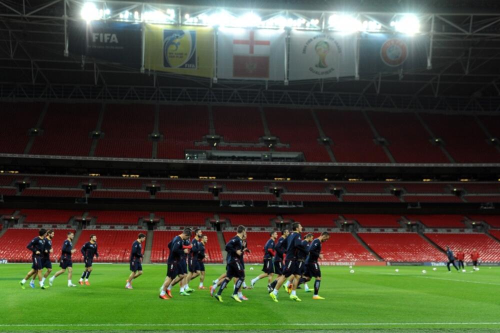 Trening na Vembliju, Foto: Savo Prelević