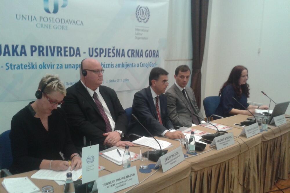 Unije poslodavaca Crne Gore (UPCG) i Međunarodna organizacija rada (ILO), Foto: Goran Kapor
