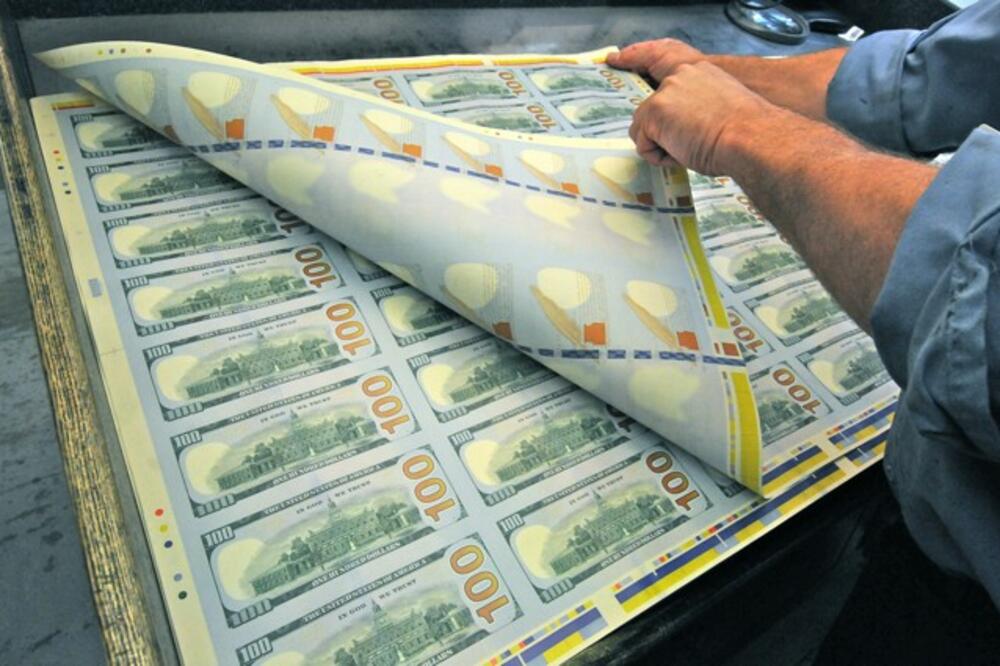 Štampanje dolara, novac, Foto: AP
