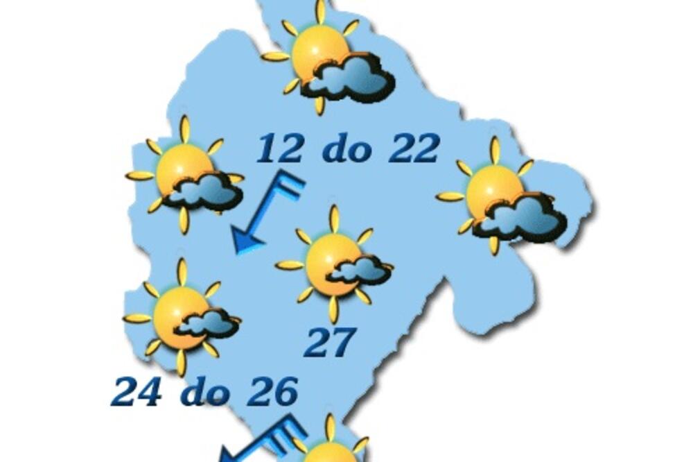Prognoza za 20. septembar, Foto: Www.meteo.co.me