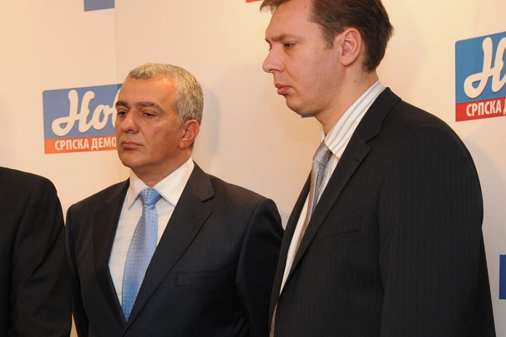 Andrija Mandić, Aleksandar Vučić, Foto: Arhiva "Vijesti"