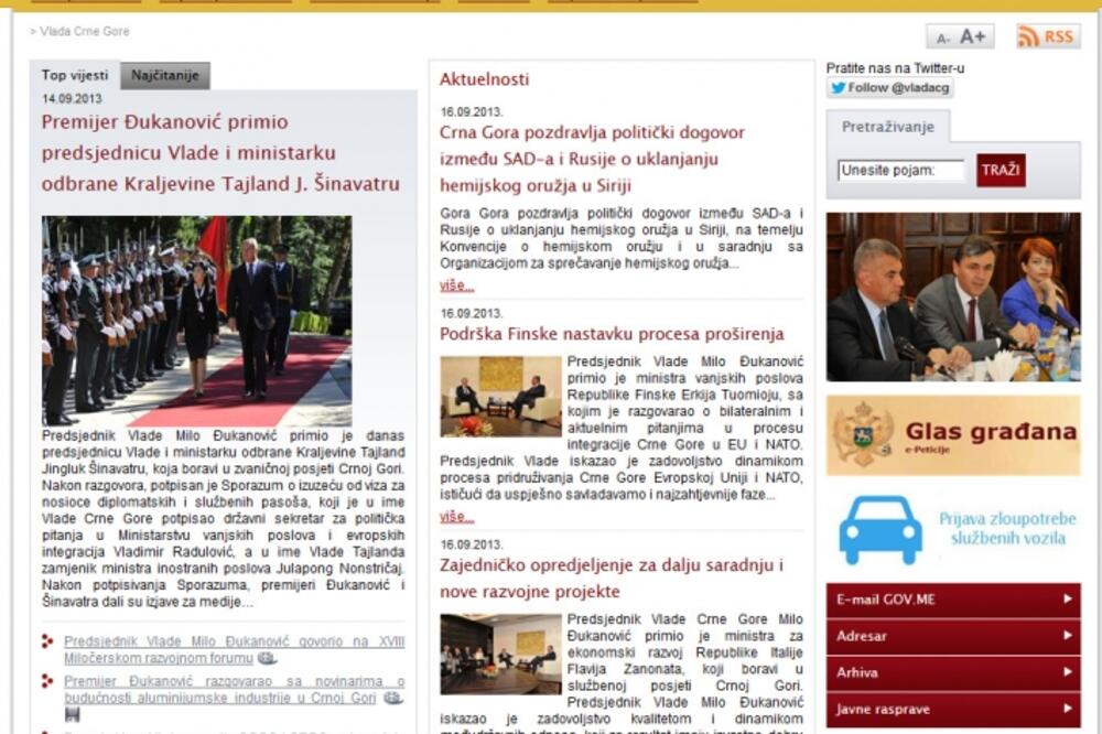 Vlada CG, Foto: Screenshot