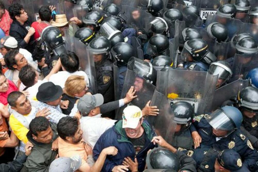 Meksiko, protest nastavnika, Foto: Rojters