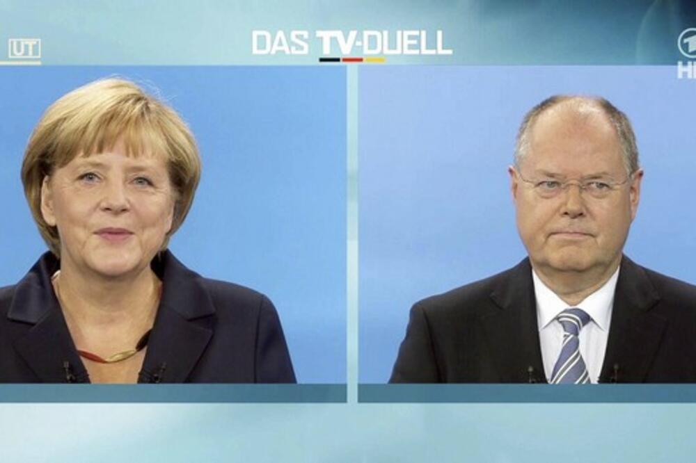 Merkel tv duel, Foto: WDR