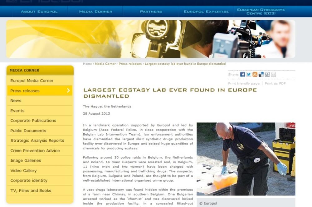 Europol, Foto: Screenshot (Europol)