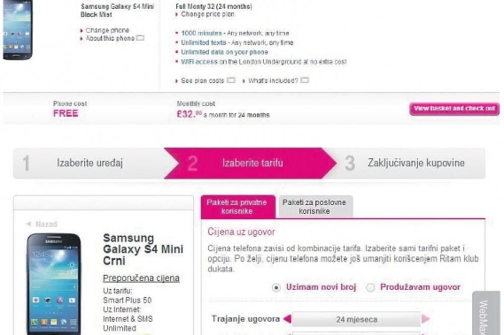 Crnogorski telekom, telefoni, Foto: Screenshot