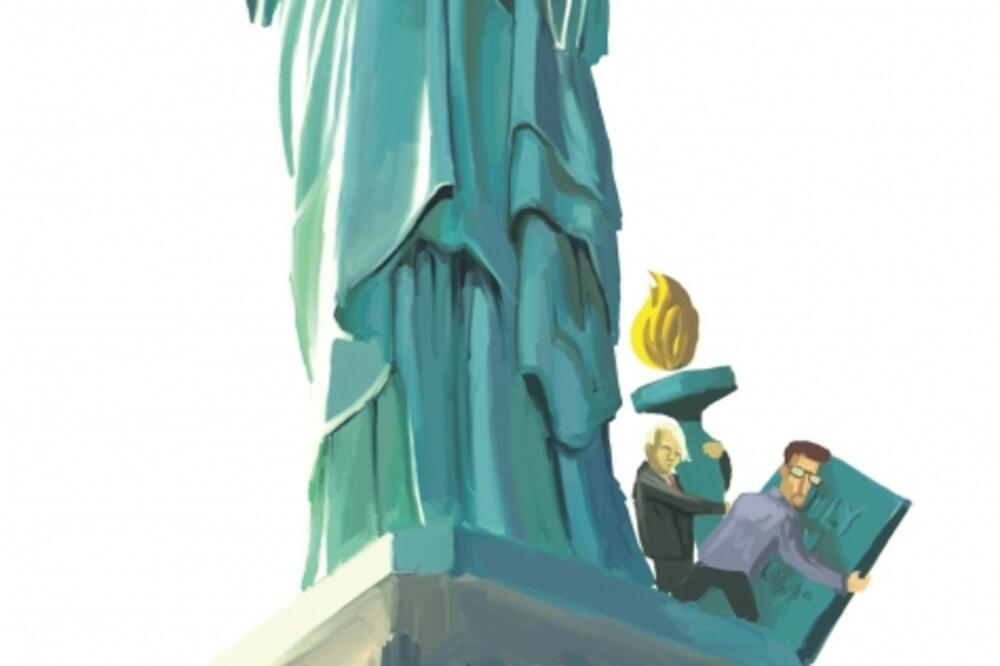 Dejvid Gulbar kolumna karikatura, Foto: Davor Golubović