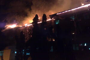 Izgorjela zgrada Kantonalne bolnice u Bihaću