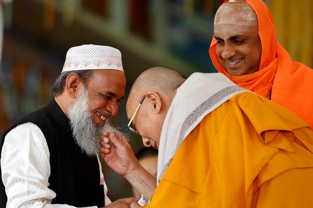 Dalaj Lama, Mohamed Usman Šarif, Šivratri Dešikendra, Foto: Beta/AP