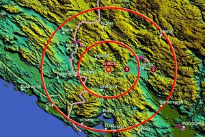Manji zemljotres u okolini Nikšića