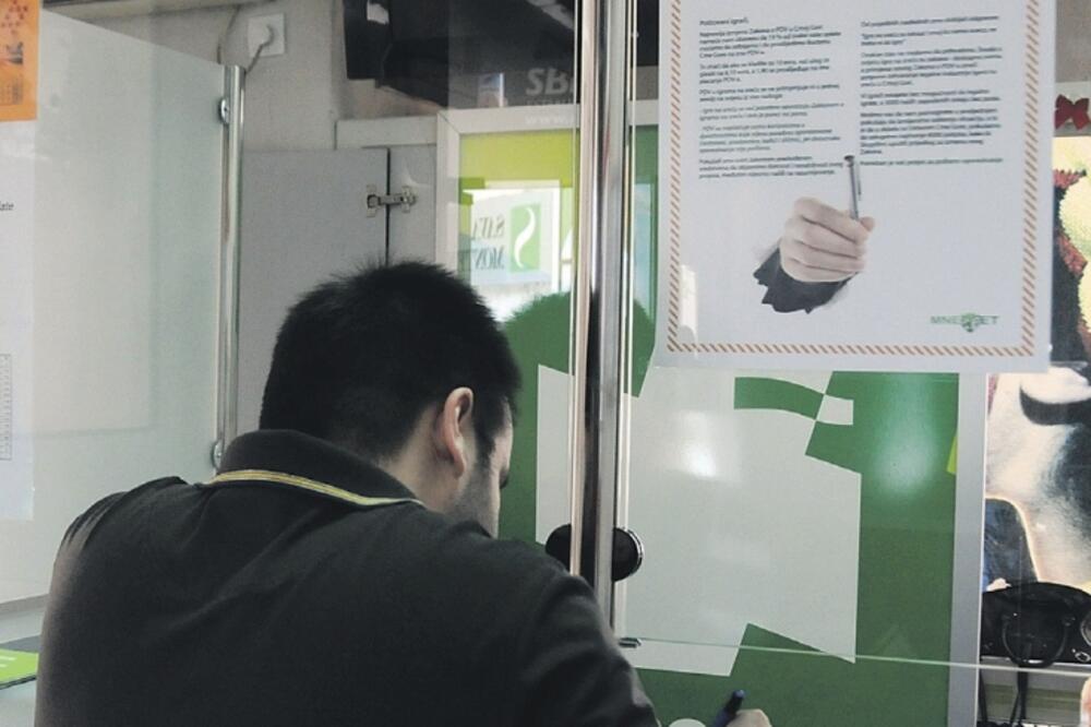 Peticija protiv povećanja PDV-a, PDV na igre za sreću, Foto: Luka Zeković