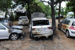 Podgorica: Nepoznata osoba zapalila pet automobila