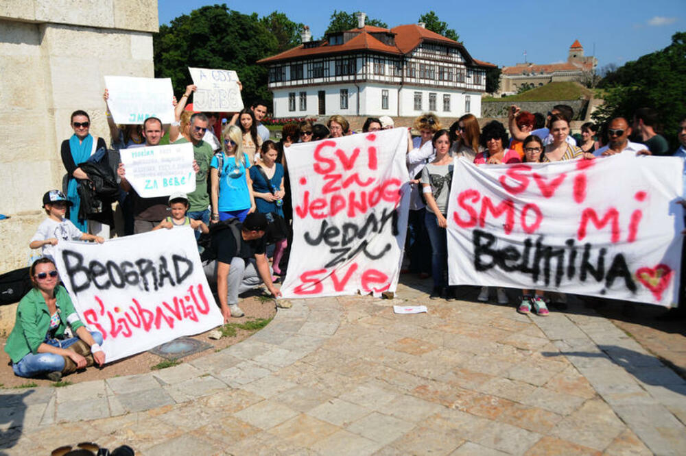 Miting solidarnosti sa Sarajevom u Beogradu, Foto: Anadolija