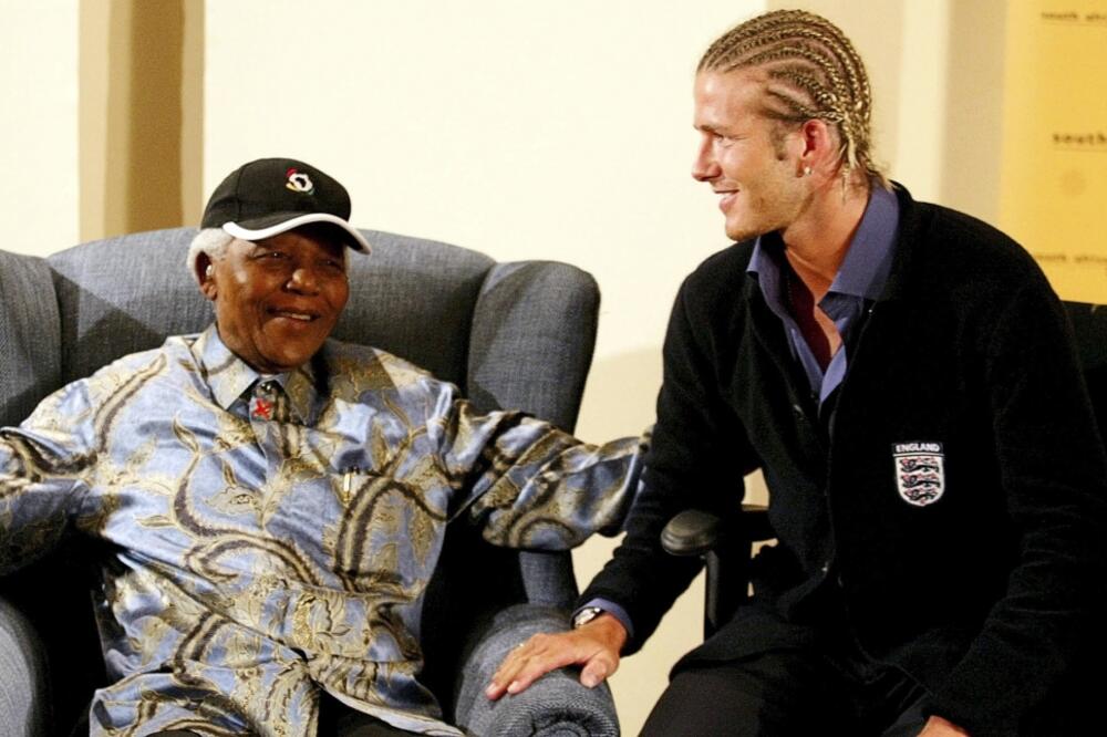 Nelson Mandela i Dejvid Bekam, Foto: Reuters