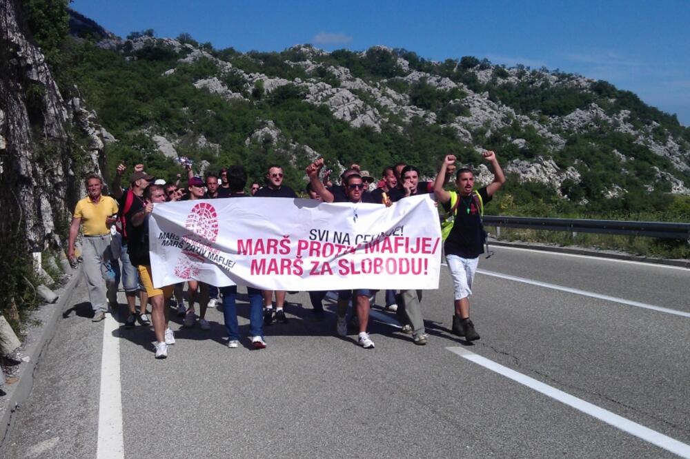 Marš protiv mafije, Foto: Savo Prelević
