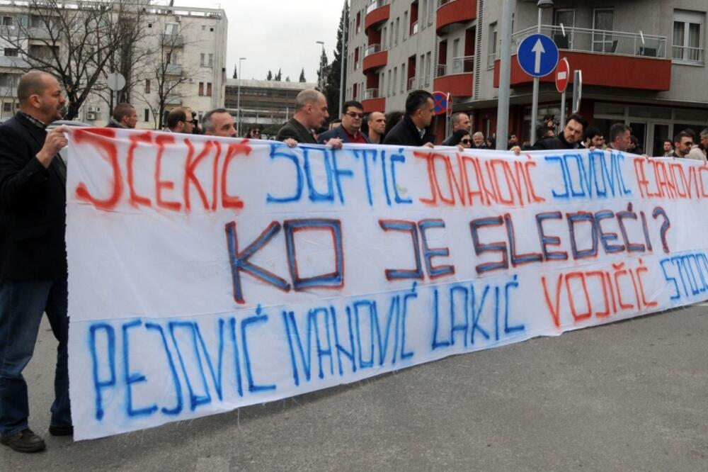 protest Vijesti Olivera Lakić, Foto: Luka Zeković