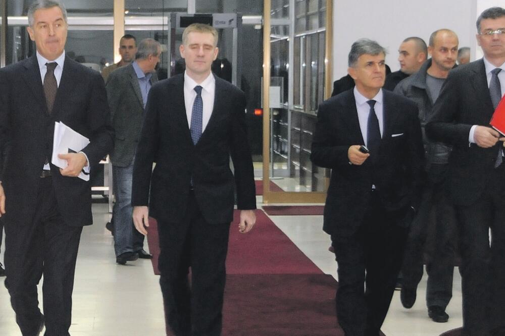 Milo Đukanović, Igor Lukšić, Svetozar Marović, Branimir Gvozdenović, Foto: Luka Zeković