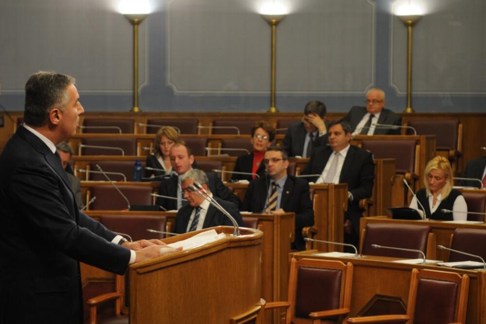 Skupština Crne Gore milo Đukanović, Foto: Savo Prelević