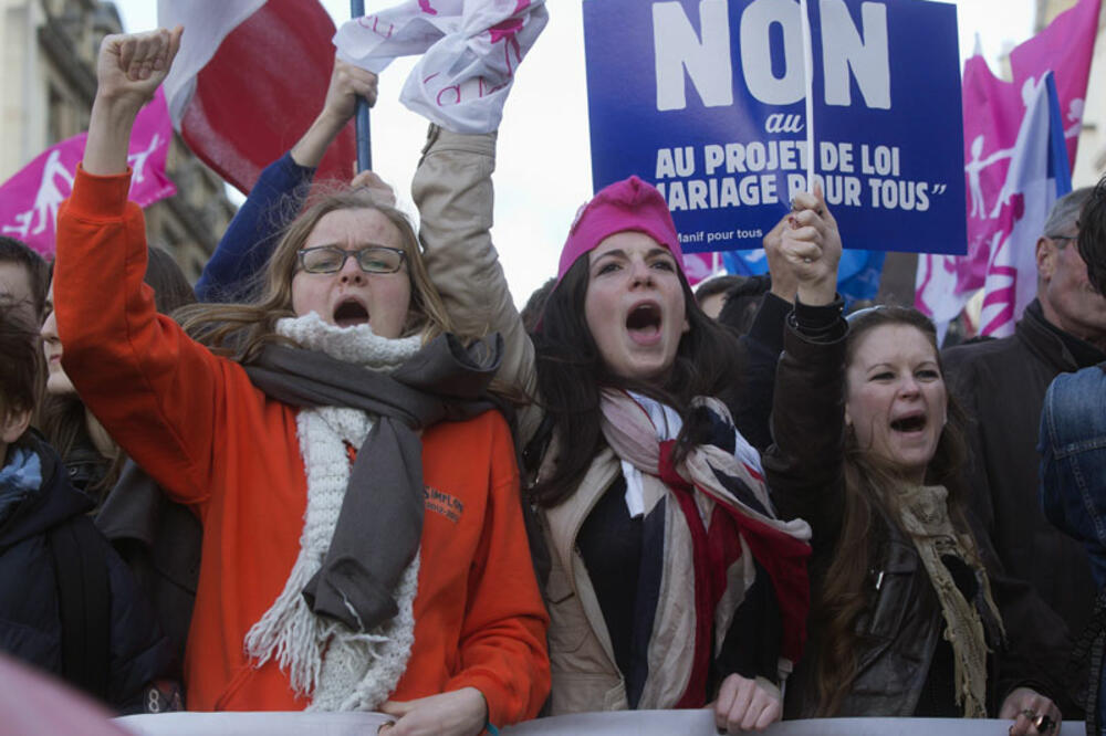 Protesti u Parizu, istopolni brakovi, Foto: AP