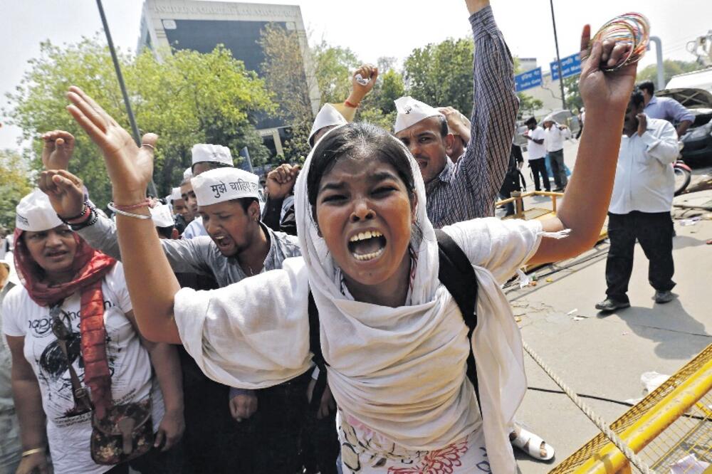 Nju Delhi, protest, Foto: Rojters