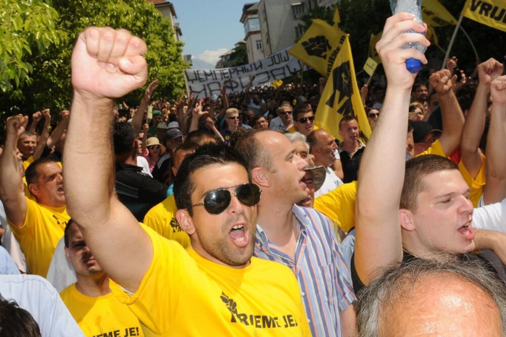 protest, 5. maj, Foto: Savo Prelević