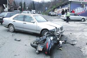 Bijelo Polje: Motorista lakše povrijeđen