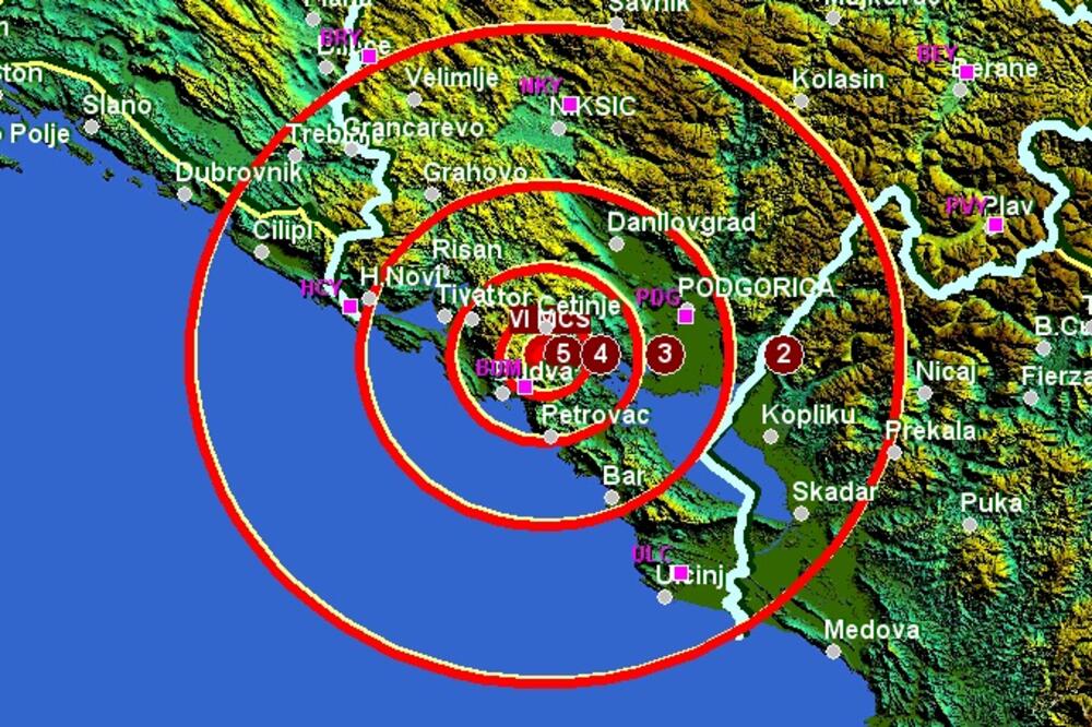 Zemljotres Cetinje, Foto: Seismo.co.me