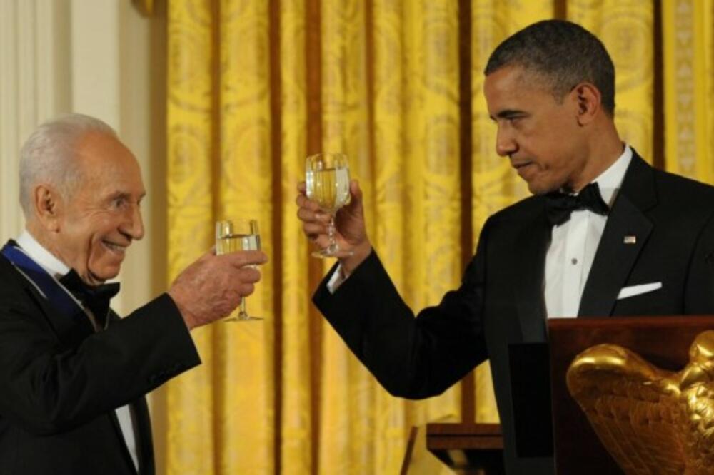 Šimon Peres i Obama, Foto: Rojter