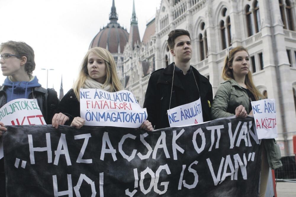 Mađarska, protest, Foto: Reuters