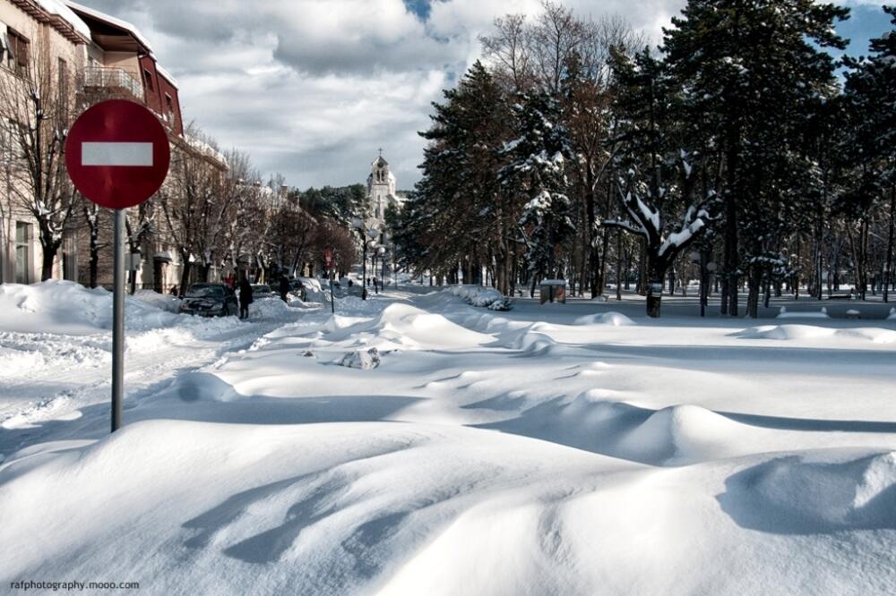 Nikšić, snijeg, Foto: Rade Koprivica