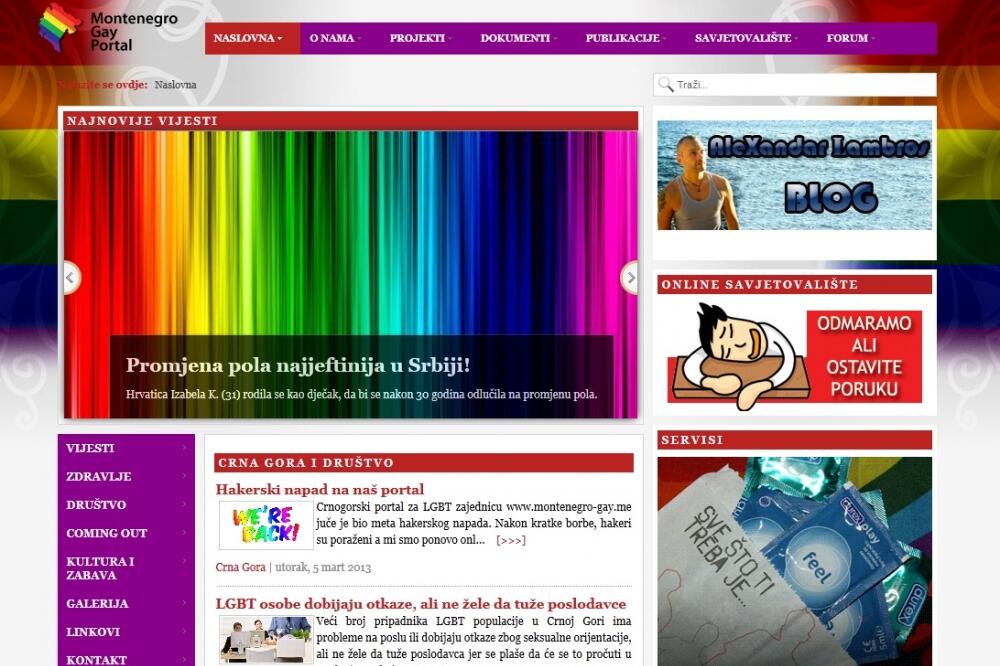 montenegro-gay.me, Foto: Screenshot (montenegro-gay.me)