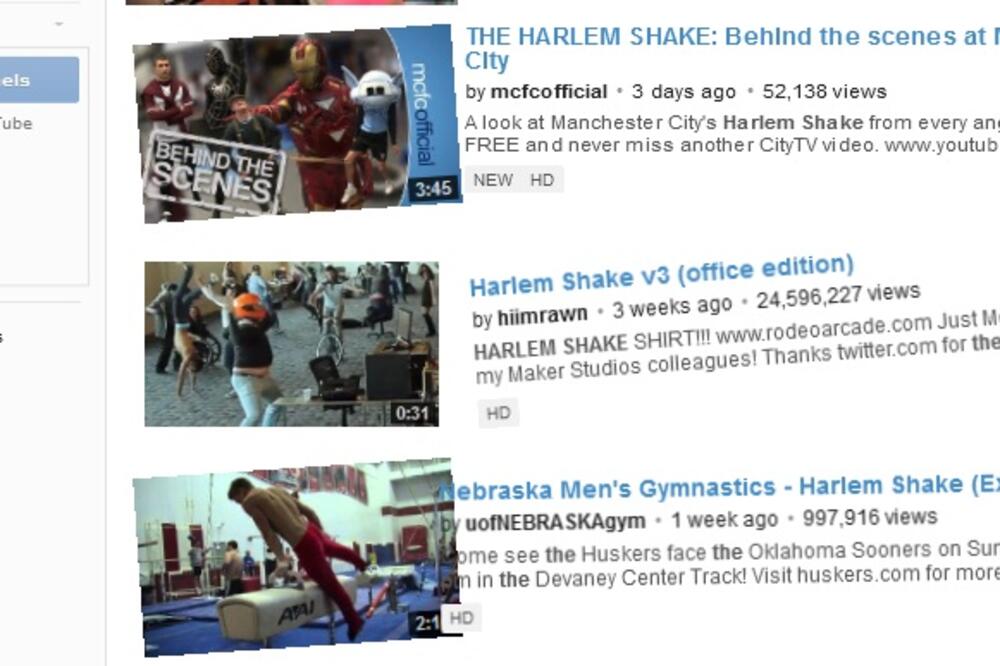 YouTube, Harlem Shake, Foto: YouTube