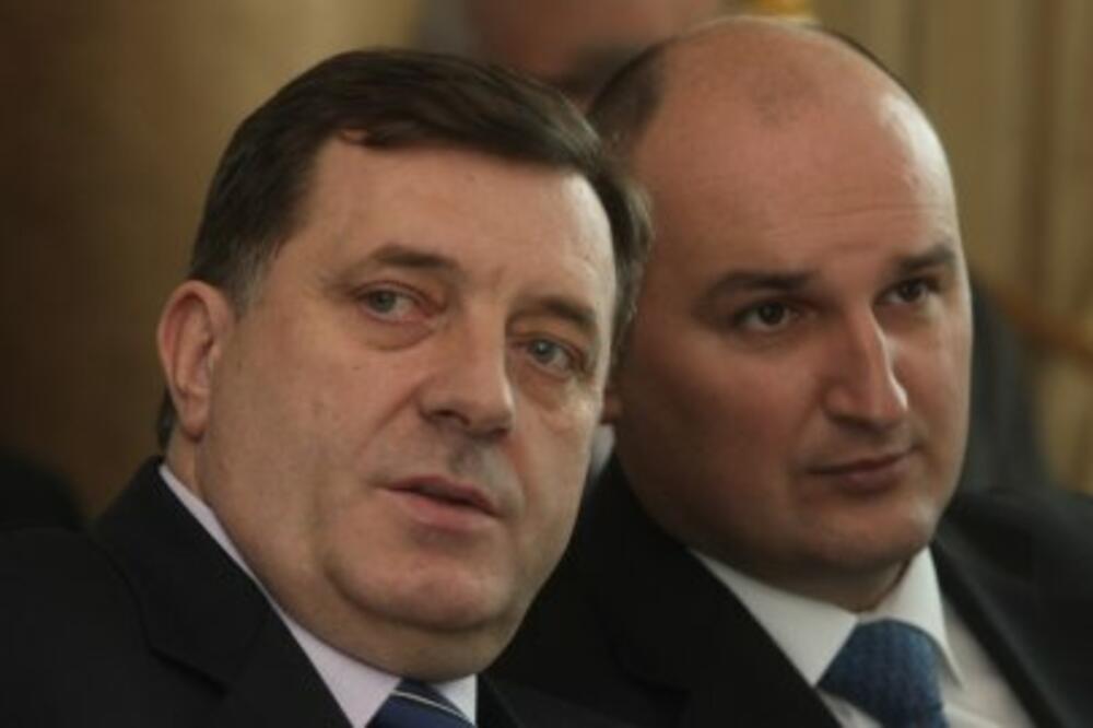 Milorad Dodik i Aleksandar Džombić, Foto: Beta
