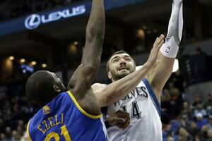 Pekovic scored 21 points in a loss to Golden State