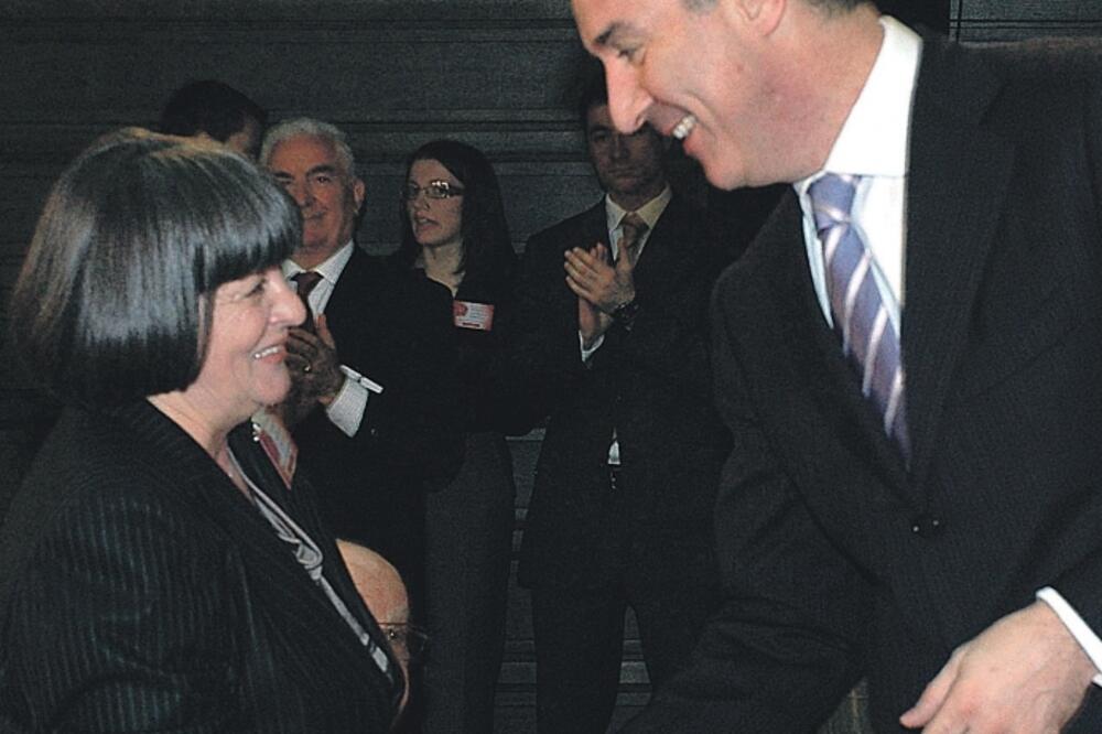 Ranka Čarapić, Milo Đukanović, Foto: Arhiva "Vijesti"