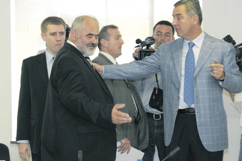 Zoran Masoničić, Igor Lukšić, Milo Đukanović, Foto: Savo Prelević