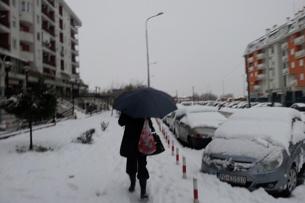 Podgorica snijeg, Foto: Srdan Kosović