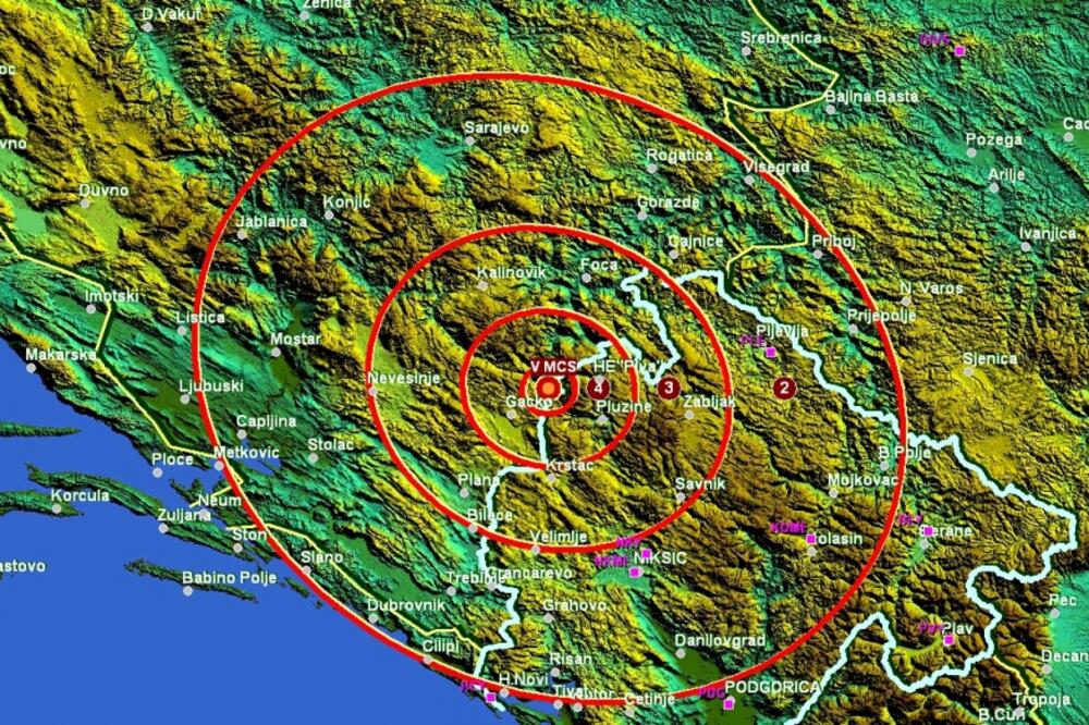 zemljotres, Foto: Seismo.co.me