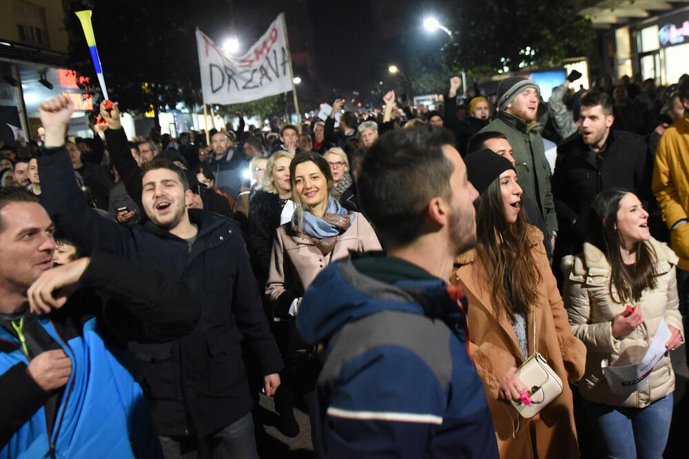 protest u Podgorica, Foto: Savo Prelević