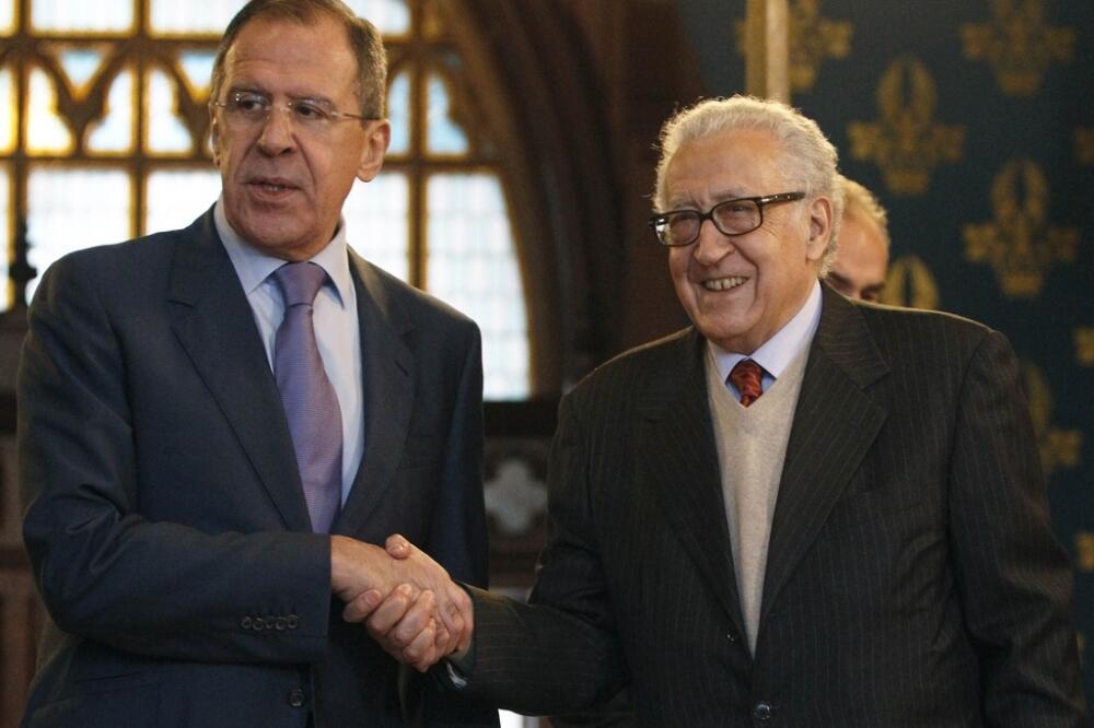 Brahimi i Lavrov, Foto: Rojter