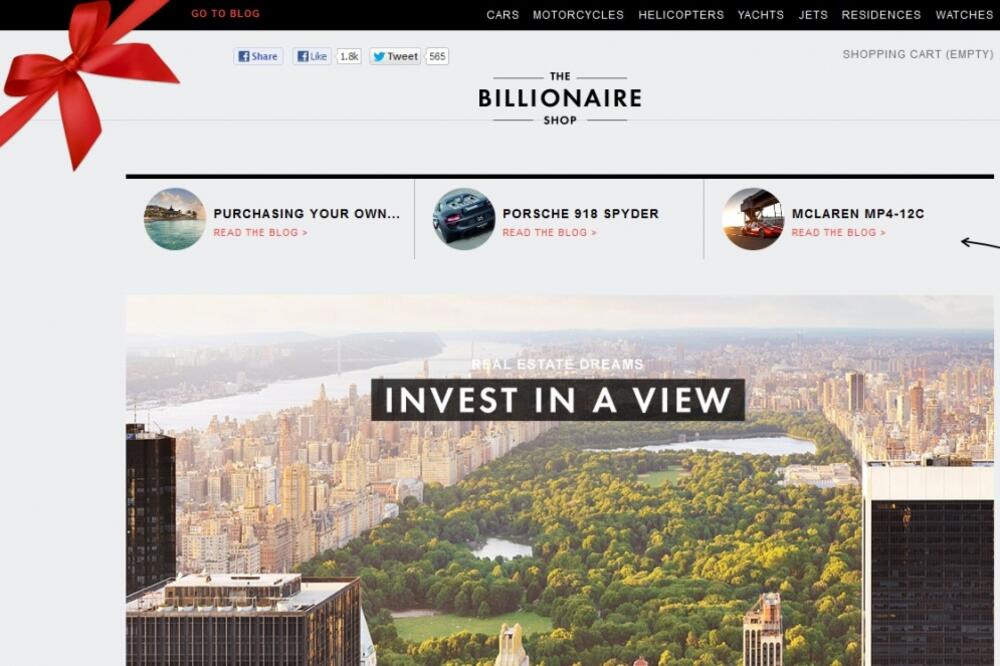 prodavnica za milijardere, Foto: BillionaireShop