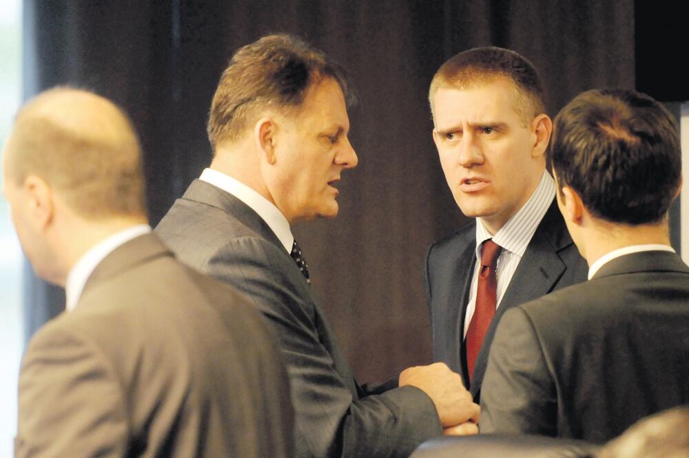 Igor Lukšić, Slavoljub Stijepović, ministri, Foto: Boris Pejović