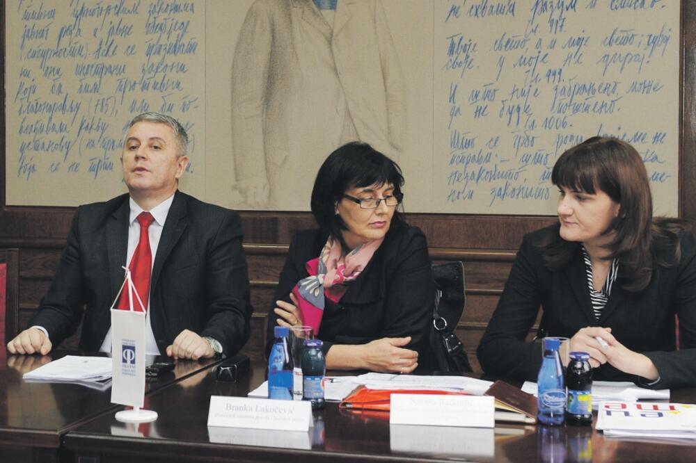 Zoran Radović, Branka Lakočević, Biljana Đuričin, Foto: Savo Prelević