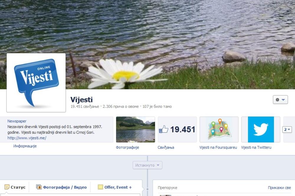 Fejsbuk, Facebook, Timeline, Foto: Printscreen
