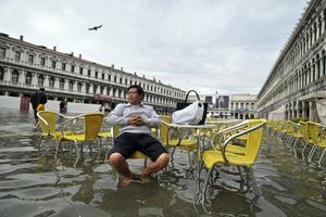 Poplavljen Trg Svetog Marka u Veneciji