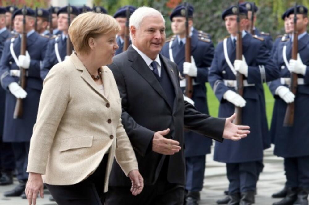 Predsjednik Paname Rikardo Martineli i Angela Merkel, Foto: Rojters