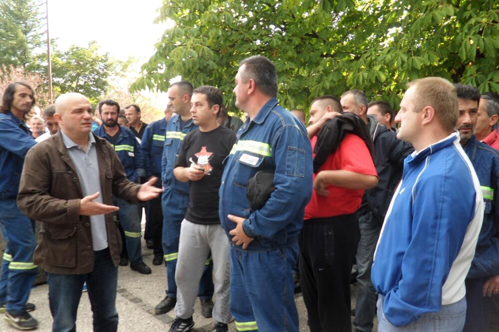 Željezara protest, Janko Vučinić, Foto: Ivan Petrušić
