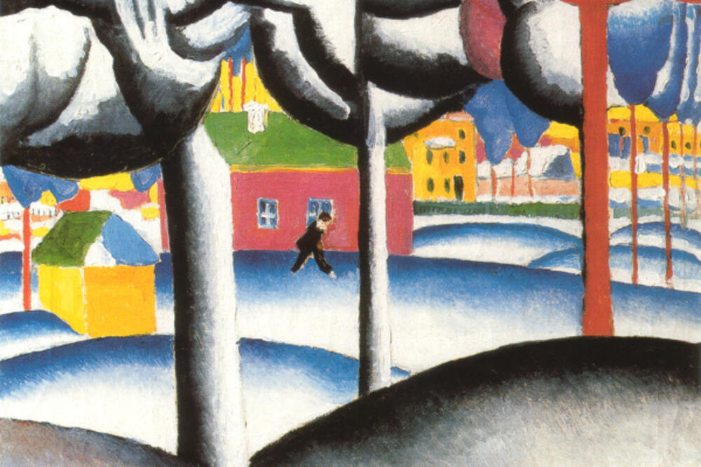 Maljevič, Zimski pejzaž, Foto: Paintingdb.com